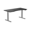 Almost Perfect Desky Dual Ergo Edge Sit Stand Desk-Black Desky®