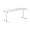 Almost Perfect Desky Dual Ergo Edge Sit Stand Desk-White Desky®