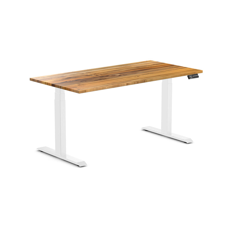 Almost Perfect Desky Dual Hardwood Sit Stand Desk-Teak Desky®