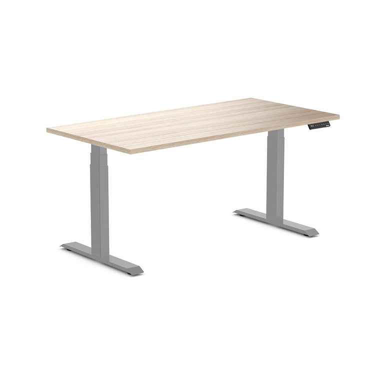 Almost Perfect Desky Dual Melamine Sit Stand Desk-Classic Oak Desky®