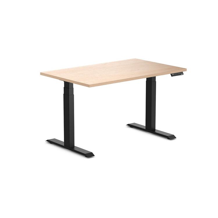 Almost Perfect Desky Dual Melamine Sit Stand Desk-Curly Birch Desky®