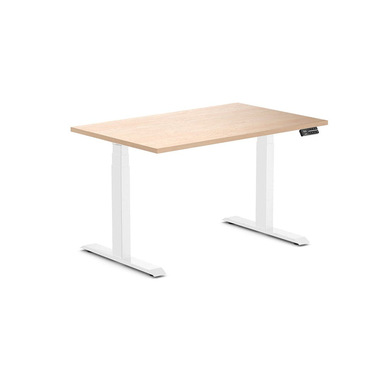 Almost Perfect Desky Dual Melamine Sit Stand Desk-Curly Birch Desky®