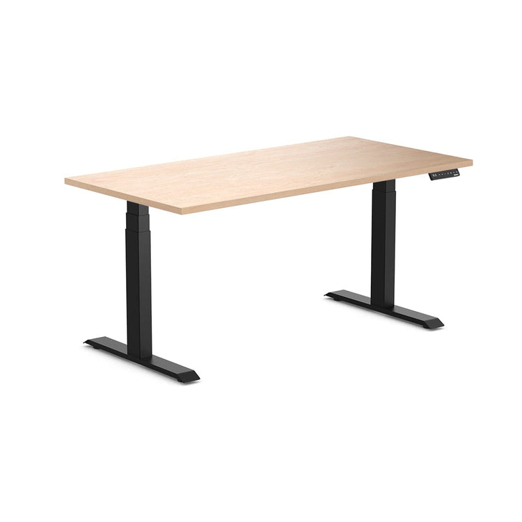 Almost Perfect Desky Dual Melamine Sit Stand Desk-Curly Birch Desky®