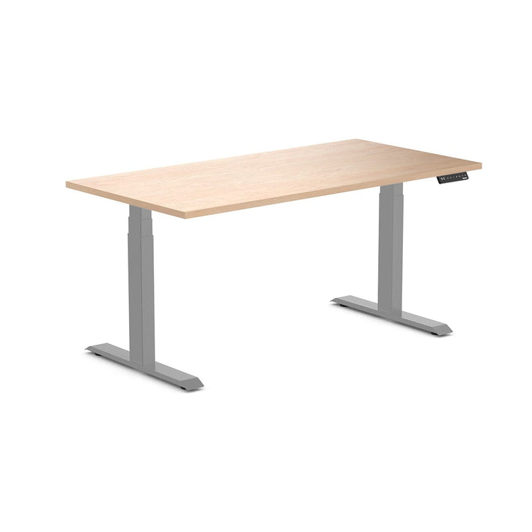 Almost Perfect Desky Dual Melamine Sit Stand Desk-Curly Birch Desky®