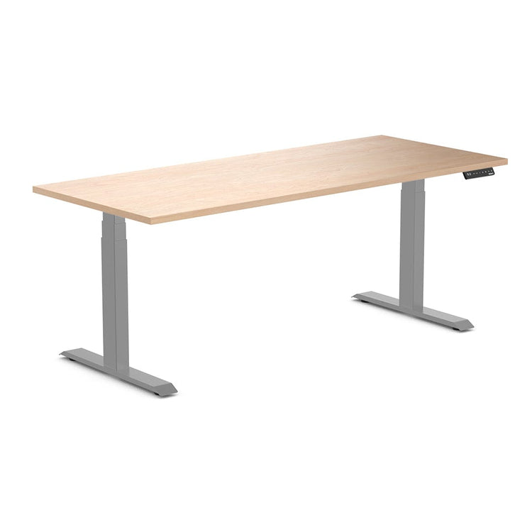 Almost Perfect Desky Dual Melamine Sit Stand Desk-Curly Birch Desky®