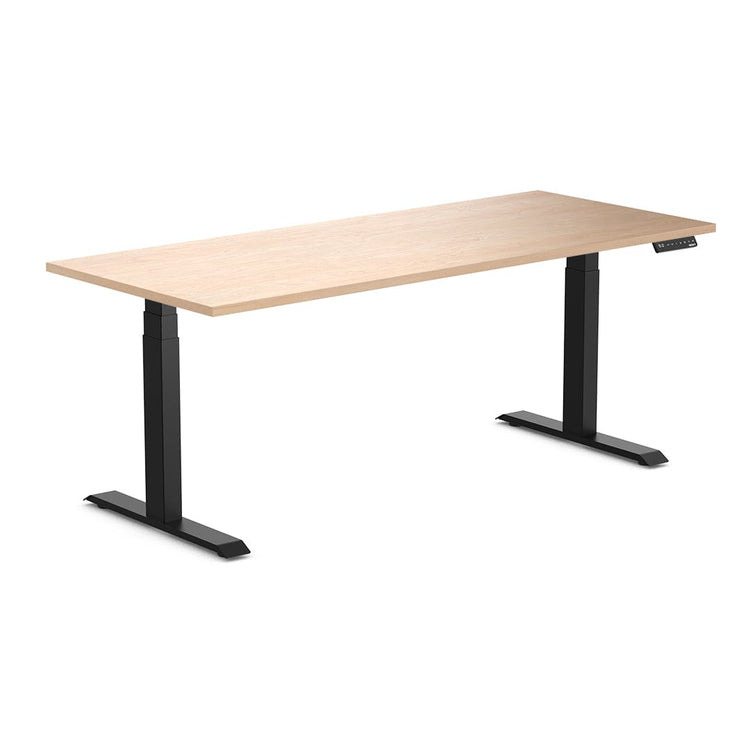 Almost Perfect Desky Dual Melamine Sit Stand Desk-Curly Birch Desky®