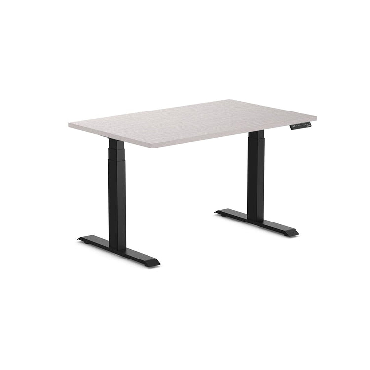 Almost Perfect Desky Dual Melamine Sit Stand Desk-White Alaskan Desky®