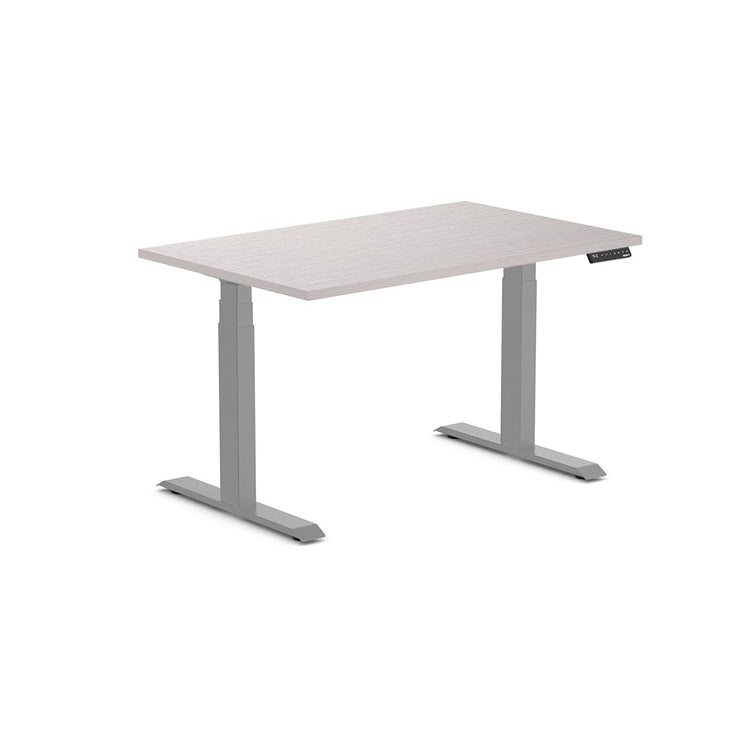 Almost Perfect Desky Dual Melamine Sit Stand Desk-White Alaskan Desky®