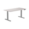 Almost Perfect Desky Dual Melamine Sit Stand Desk-White Alaskan Desky®