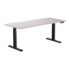 Almost Perfect Desky Dual Melamine Sit Stand Desk-White Alaskan Desky®