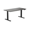Almost Perfect Desky Dual Melamine Sit Stand Desk-Burnished Wood Desky®