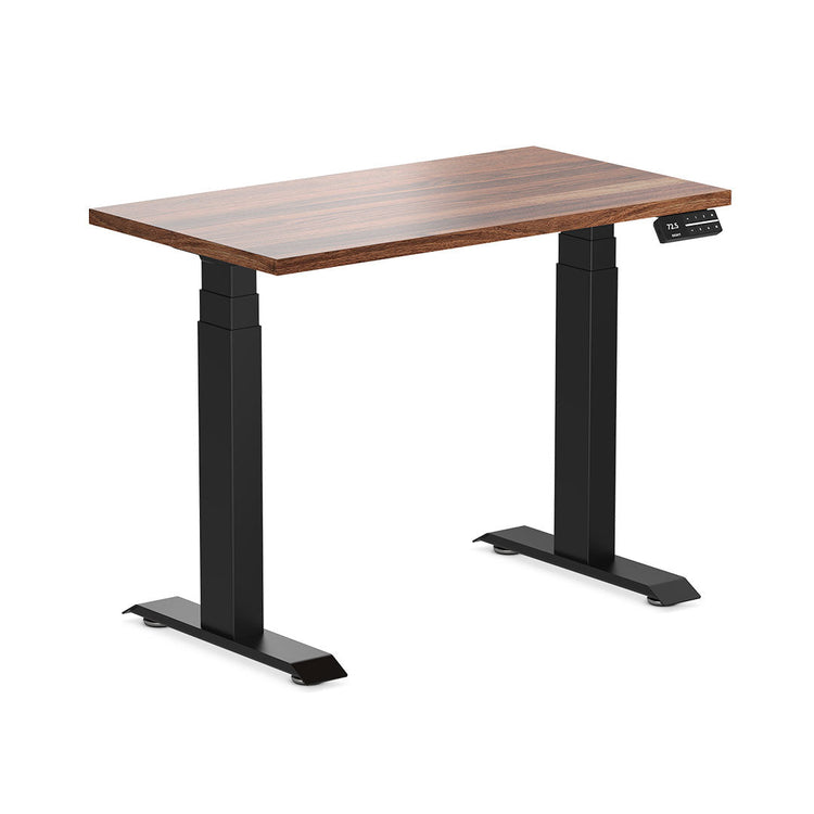 Almost Perfect Desky Dual Mini Hardwood Sit Stand Desk-Walnut Desky®
