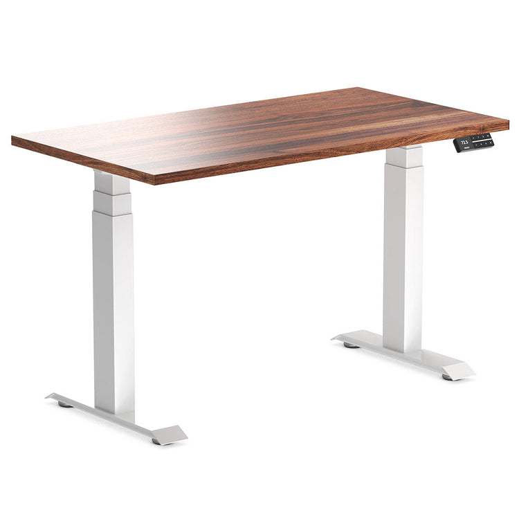 Almost Perfect Desky Dual Mini Hardwood Sit Stand Desk-Walnut Desky®