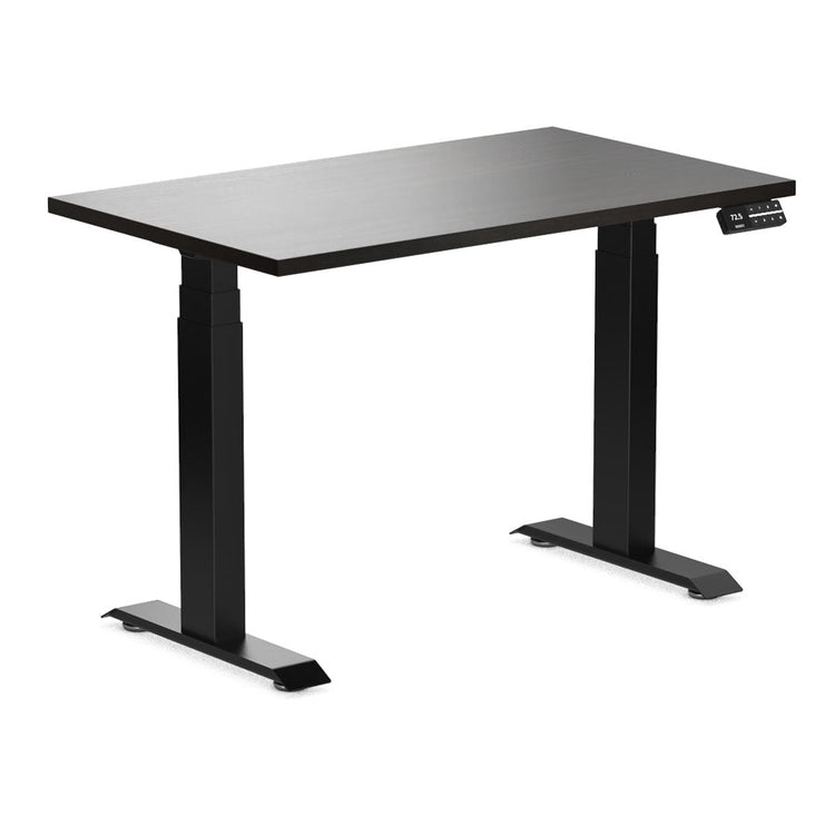 Almost Perfect Desky Dual Mini Sit Stand Desk-Burnished Wood Desky®
