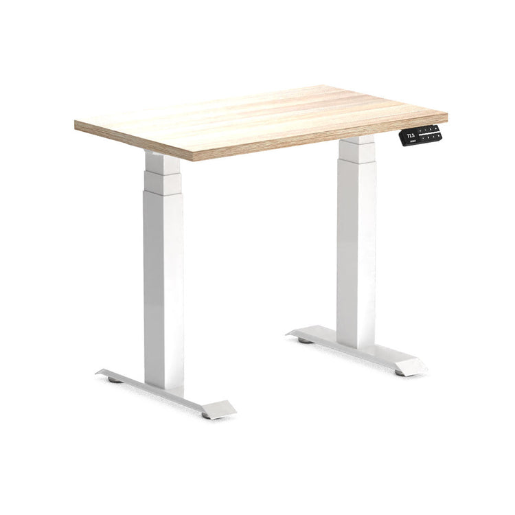 Almost Perfect Desky Dual Mini Sit Stand Desk-Classic Oak Desky®