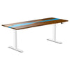 Desky Dual Resin Hardwood Sit Stand Desk-Pheasantwood Blue River Desky®