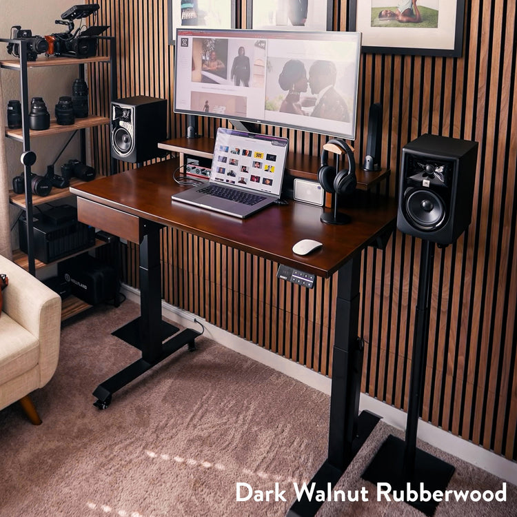 Almost Perfect Desky Dual Rubberwood Sit Stand Desk
