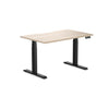 Almost Perfect Desky Dual Scalloped Melamine Sit Stand Desk-White Desky®