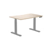 Almost Perfect Desky Dual Scalloped Melamine Sit Stand Desk-Classic Oak Desky®