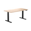 Almost Perfect Desky Dual Scalloped Melamine Sit Stand Desk-Curly Birch Desky®