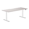 Desky Dual Scalloped Melamine Sit Stand Desk-White Alaskan Desky®