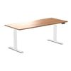 Almost Perfect Desky Dual Scalloped Melamine Sit Stand Desk-Prime Oak Desky®