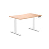 Almost Perfect Desky Dual Scalloped Melamine Sit Stand Desk-Select Beech Desky®