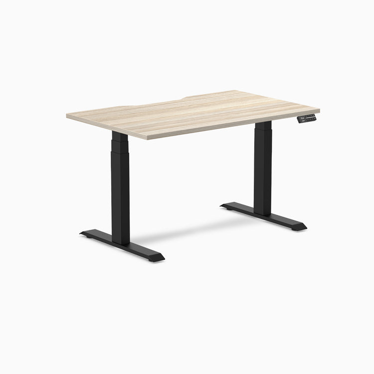 Almost Perfect Desky Dual Scalloped Melamine Sit Stand Desk