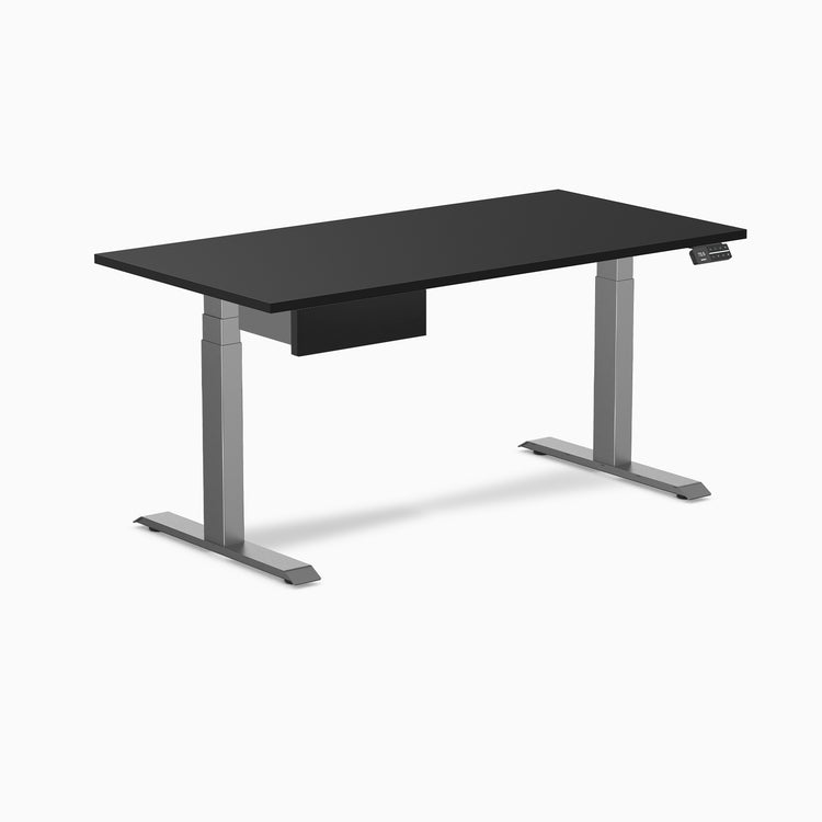 Desky Dual Melamine Standing Desk With Drawer
