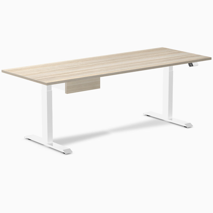Desky Dual Melamine Standing Desk With Drawer