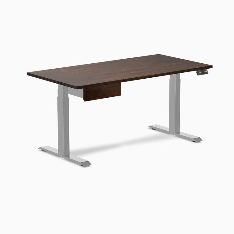 Desky Dual Rubberwood Standing Desk With Drawer