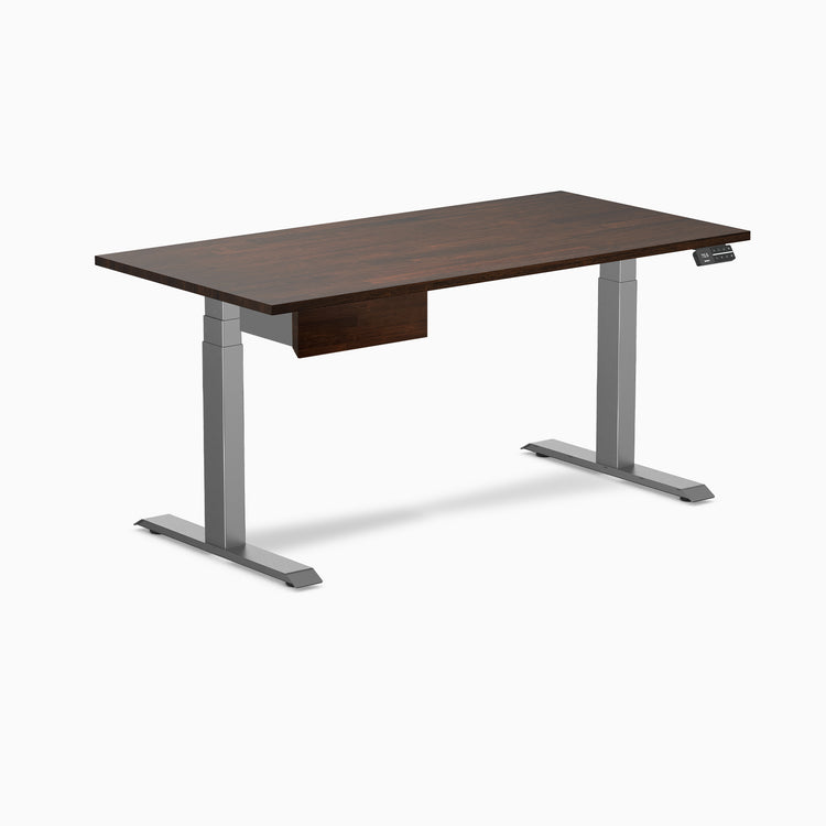 Desky Dual Rubberwood Standing Desk With Drawer