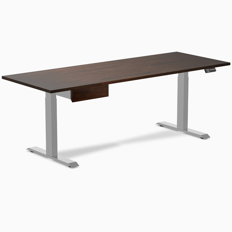 Desky Dual Rubberwood Standing Desk With Drawer