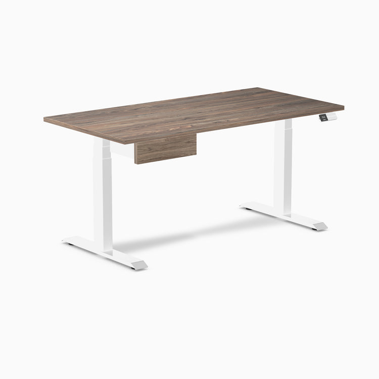 Desky Dual Melamine Standing Desk With Drawer