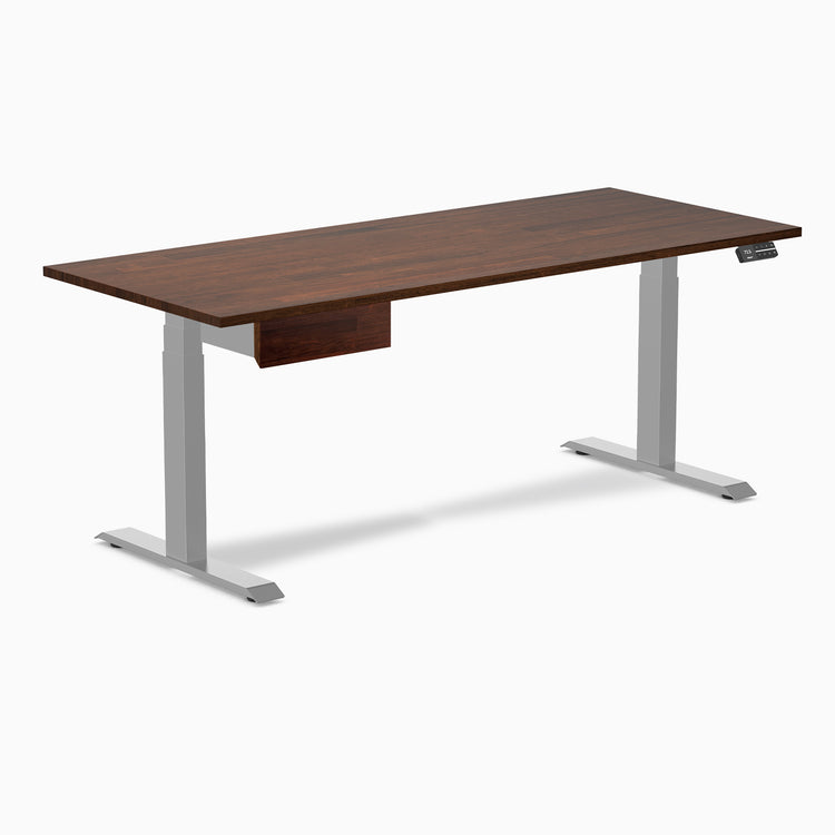 Desky Dual Rubberwood Standing Desk With Drawer