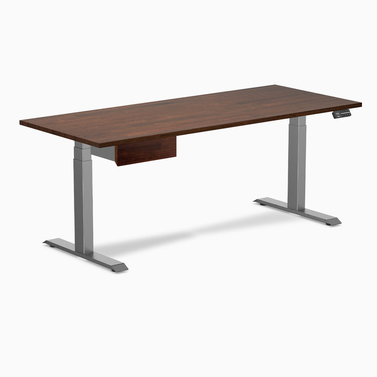 Desky Dual Rubberwood Standing Desk With Drawer