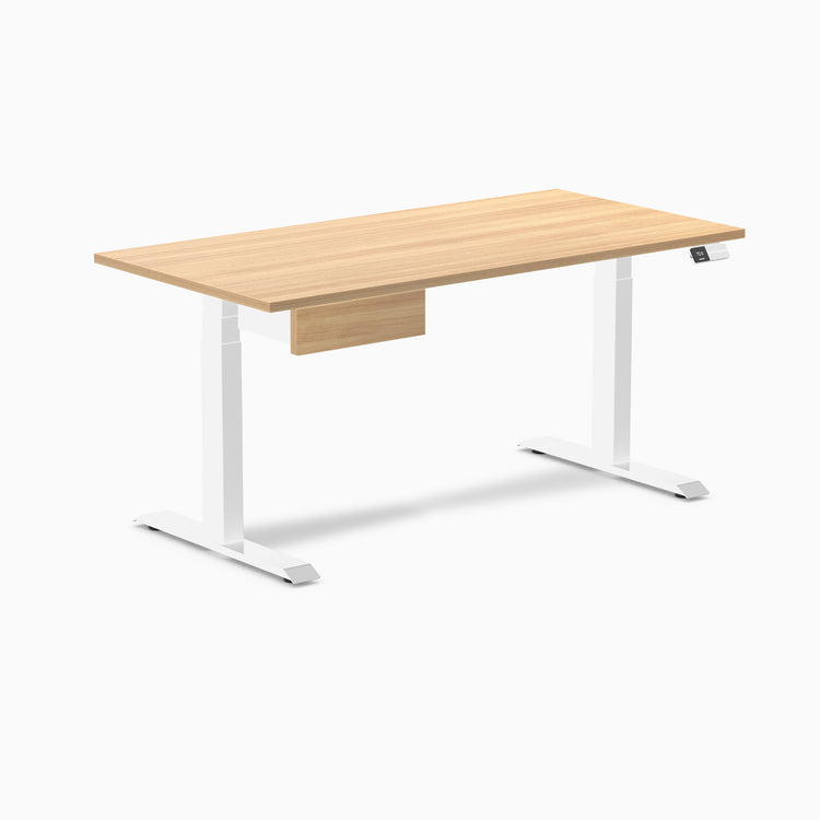 Desky Dual Melamine Standing Desk With Drawer