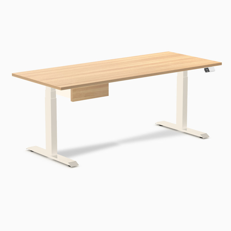 Desky Dual Melamine Standing Desk With Drawer