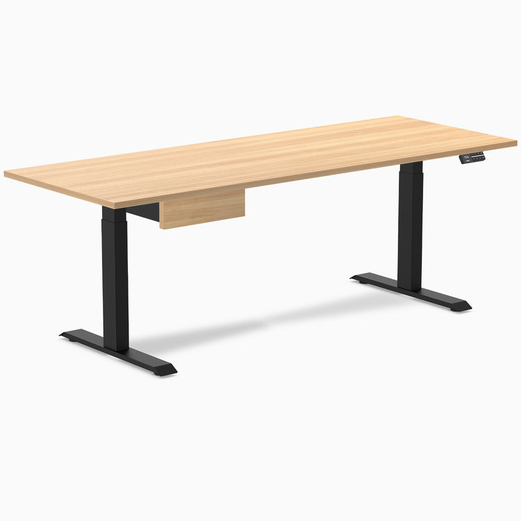 Desky Dual Melamine Standing Desk With Drawer