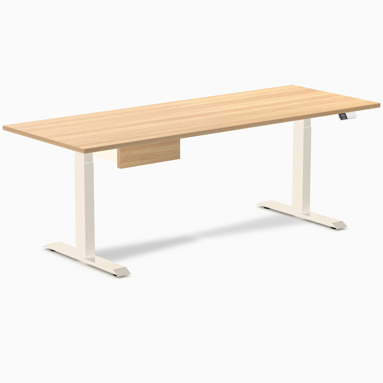 Desky Dual Melamine Standing Desk With Drawer
