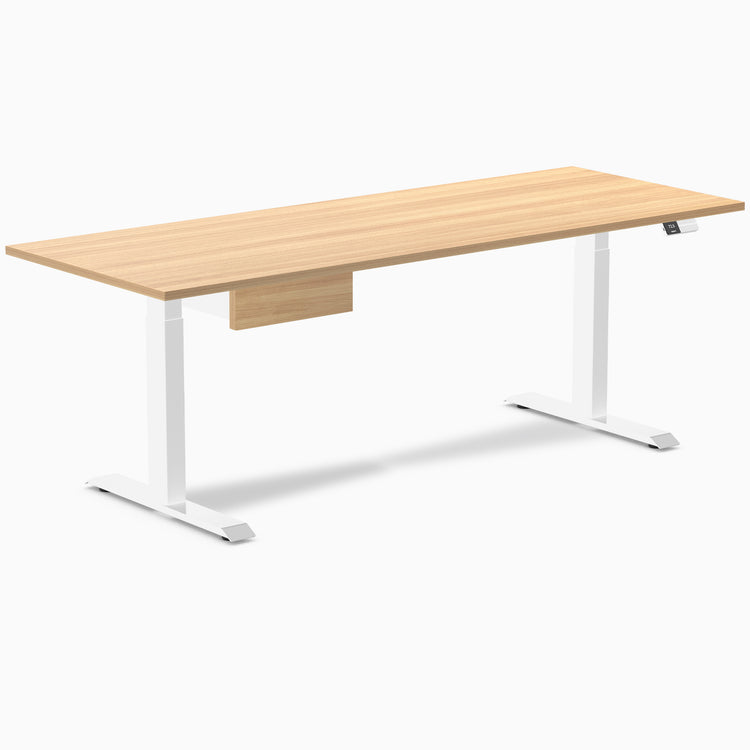 Desky Dual Melamine Standing Desk With Drawer