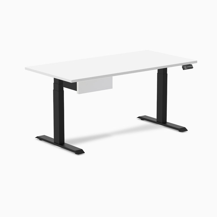 Desky Dual Melamine Standing Desk With Drawer