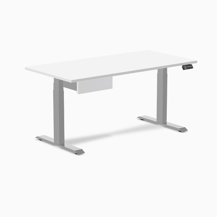 Desky Dual Melamine Standing Desk With Drawer