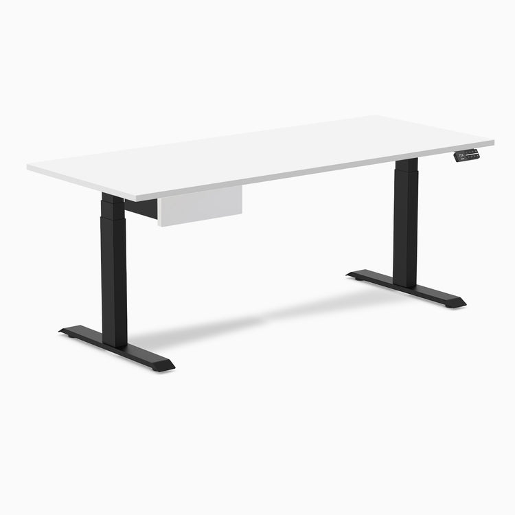 Desky Dual Melamine Standing Desk With Drawer