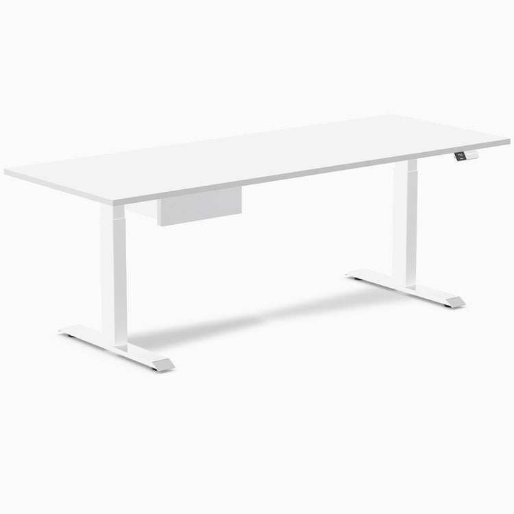 Desky Dual Melamine Standing Desk With Drawer