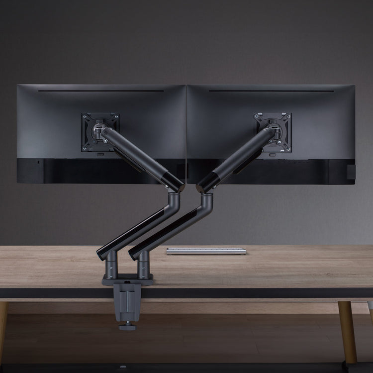 Desky dual slim aluminum arm in grey