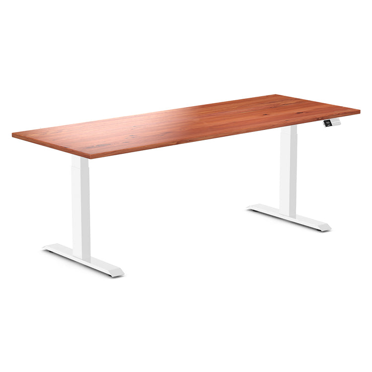 Desky Dual Softwood Sit Stand Desk-Red Cedar Desky®