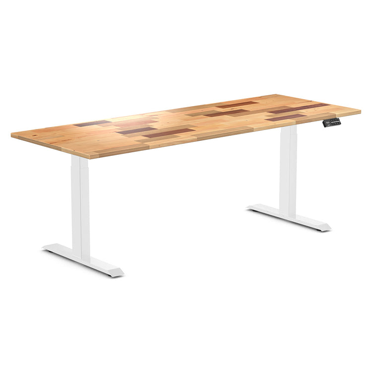 Almost Perfect Desky Dual Softwood Sit Stand Desk-Reclaimed Pine Desky®