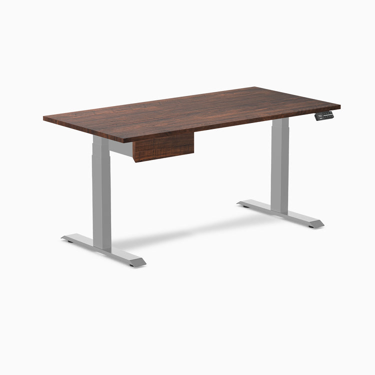 Desky Dual Softwood Standing Desk With Drawer