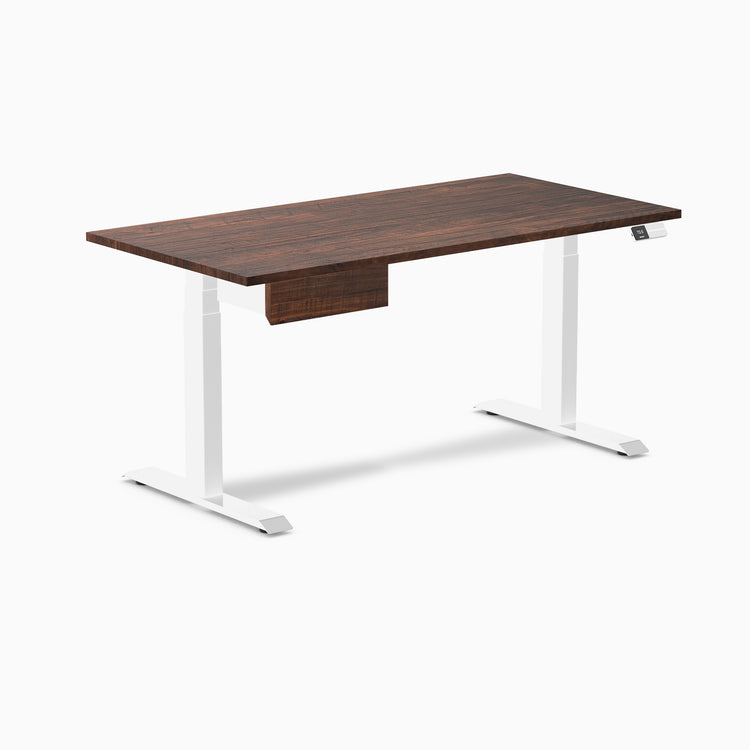 Desky Dual Softwood Standing Desk With Drawer